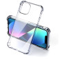 iPhone 14 Plus : Coque silicone TPU transparente, angles renforcés