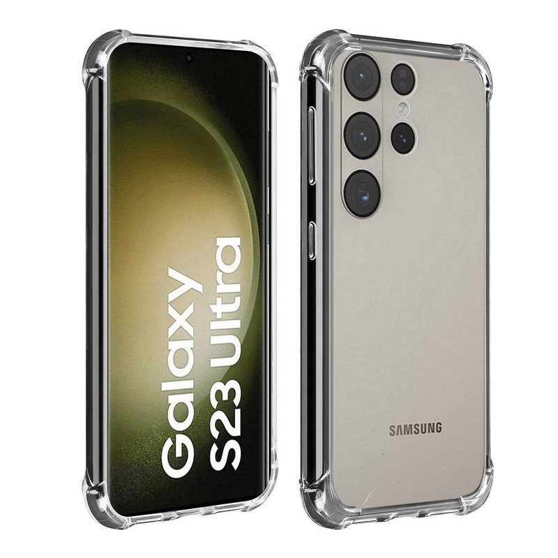 Galaxy S23 Ultra (S918) : Coque silicone TPU transparente renforcée