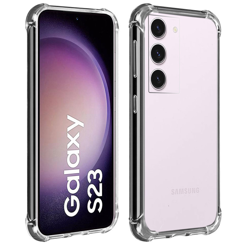 Galaxy S23 (S911) : Coque silicone TPU transparente renforcée