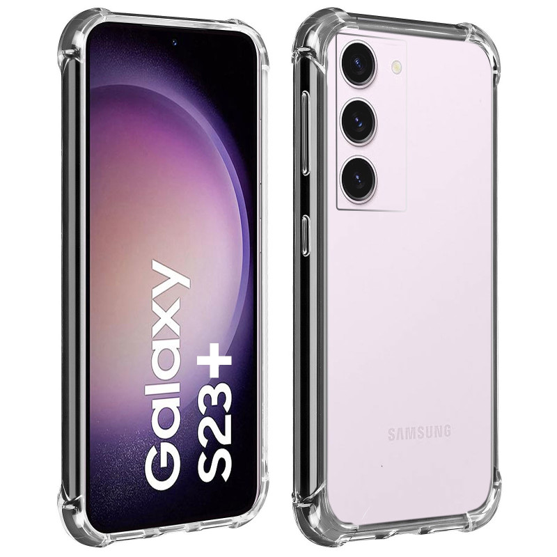 Galaxy S23+ (S916) : Coque silicone TPU transparente renforcée