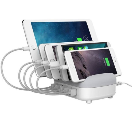 Chargeur 5 ports USB pour smartphones & tablettes