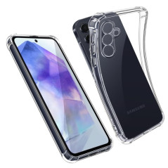 Coque Galaxy A55 5G silicone TPU transparente renforcée