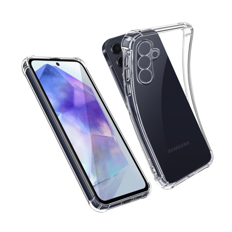 Galaxy A55 5G (A556) : Coque silicone TPU transparente renforcée