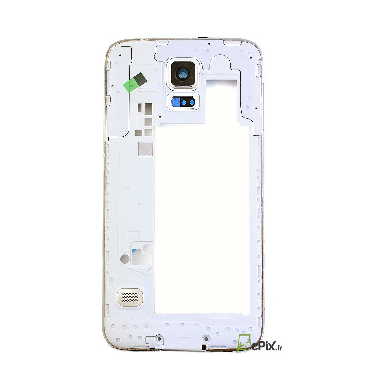 Samsung Galaxy S5 : Chassis contour argent arrière