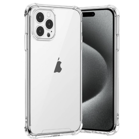 iPhone 16 Pro : Coque silicone TPU transparente renforcée