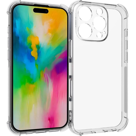 iPhone 16 Pro : Coque silicone TPU transparente renforcée