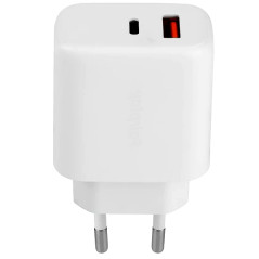 Chargeur GaN 65W 2 ports (USB-A + USB-C) : Compact & rapide