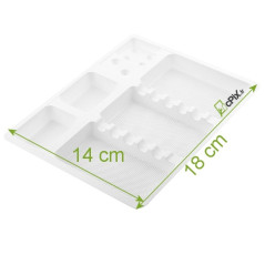 Lot de 5 plateaux multi compartiments D4002 