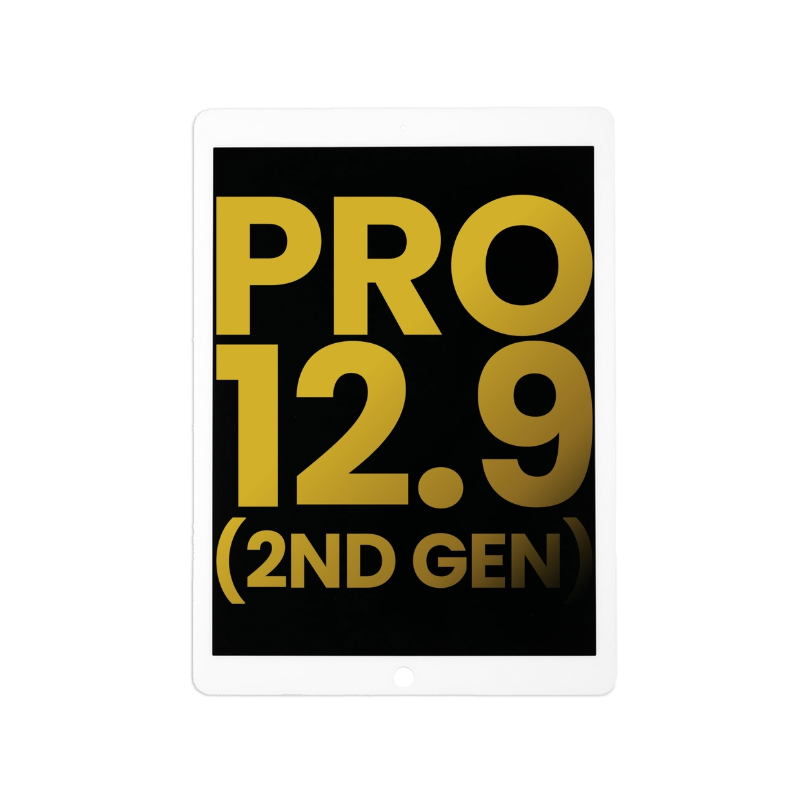 iPad Pro 12,9" (2e gén : A1670 / A1671) : Vitre tactile écran Blanc