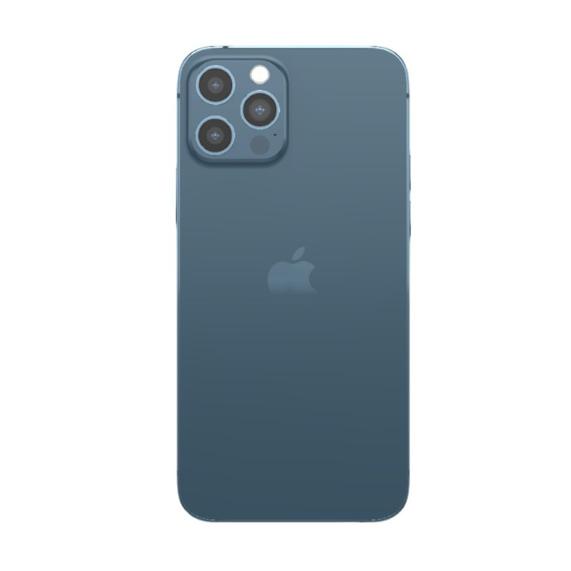 iPhone 12 Pro : Châssis complet bleu + vitre arrière Origine Apple, (2èmeVie)