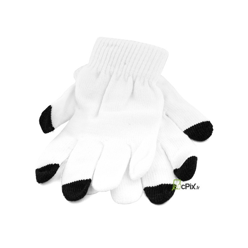 Paire de Gants blancs tactiles