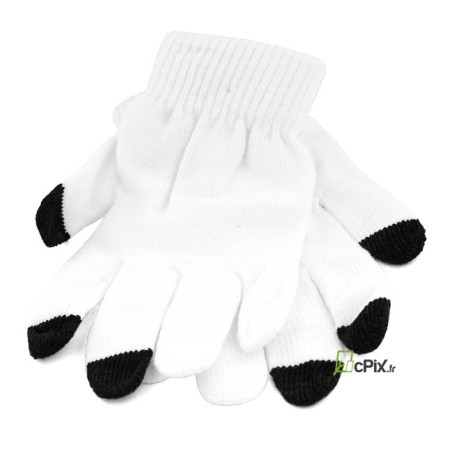 Paire de Gants blancs tactiles