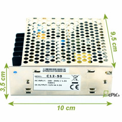 Transformateur pour ruban LED - 12V 60W - IP20