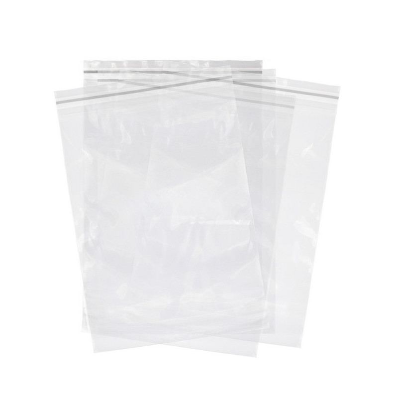 100 Sachets refermables 40x60mm Transparents