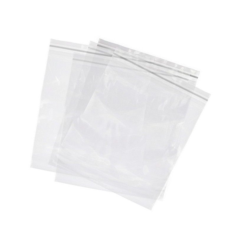 100 Sachets refermables 100x100mm Transparents