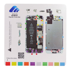 Tapis gabarit magnétique pour le démontage des vis d'iPhone 5S