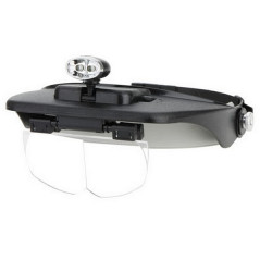 Lunette eclairante Frontale a LED avec 4 loupes amovibles et precises. cPix