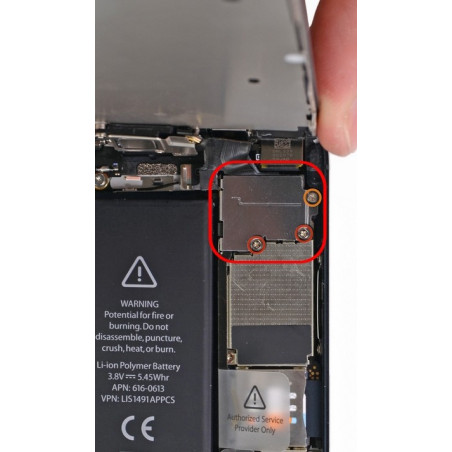 iPhone 5 : Plaque métal interne pour connecteurs d'écran