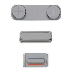 Lot 3 boutons gris foncé volume power mute iPhone 5S