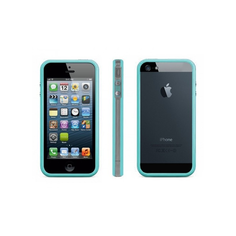 iPhone 5 / 5S / SE : Bumper coloré et transparent - accessoire