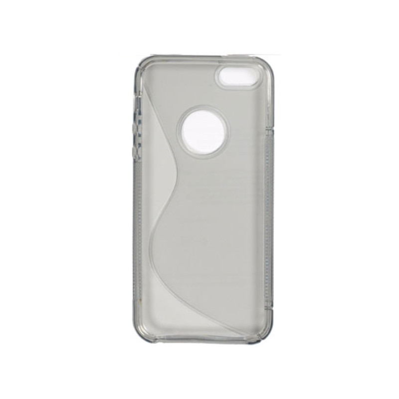 iPhone 5 / 5S / SE : Etui gel gris transparent