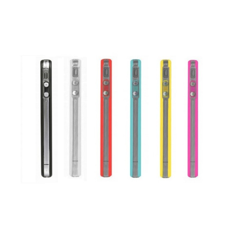  iPhone 5 / 5S / SE : Bumper coloré et transparent  - accessoirev