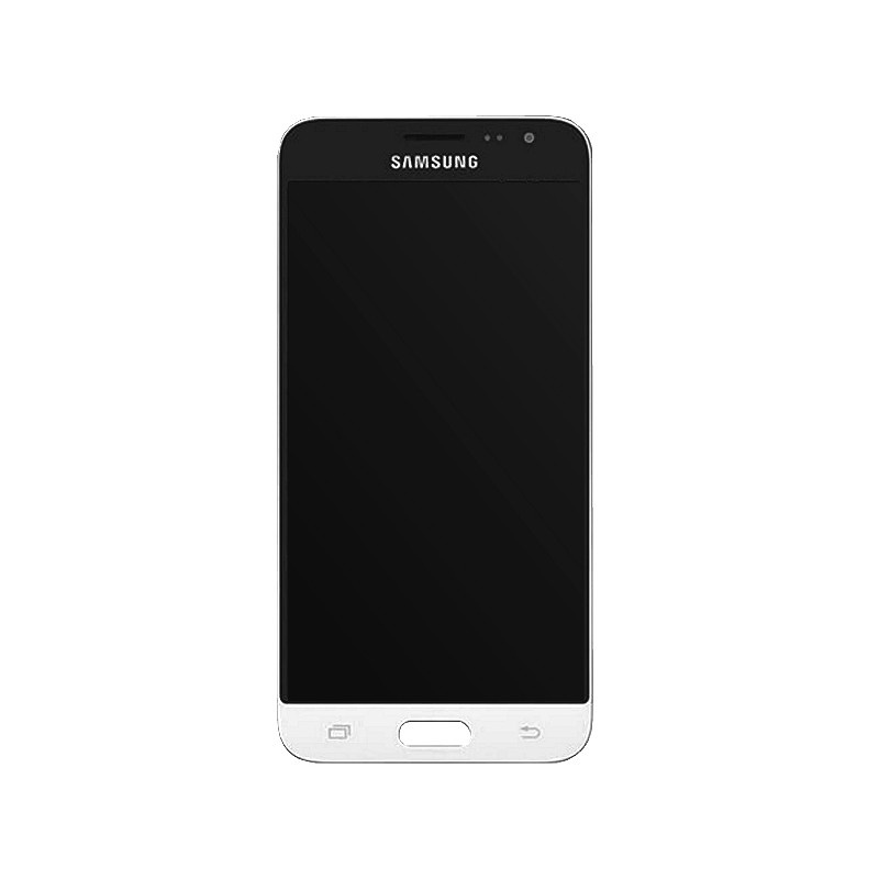 Galaxy J3 2016 (J320) : Ecran Blanc + vitre tactile Officiel Samsung