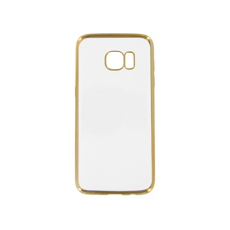 Samsung Galaxy S7 EDGE SM-G935F : Coque gel souple transparente et or