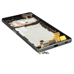 Ecran complet Noir Sony Xperia Z5 (Vue sur le dos de l'écran avec chassis)