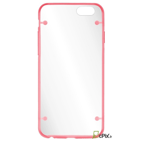  iPhone 6 / 6S : coque bumper transparent et rose - accessoire 