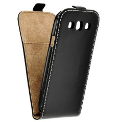 Galaxy S3 et S3 4G : Housse de protection simili cuir Noir à clapet