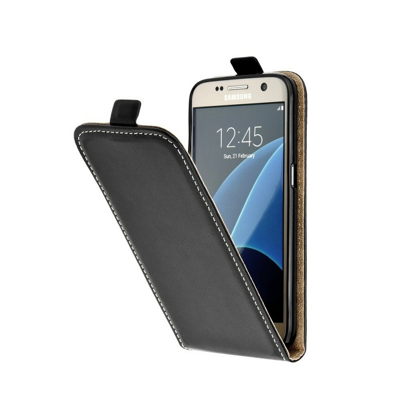 Galaxy S3 et S3 4G : Housse de protection simili cuir Noir à clapet