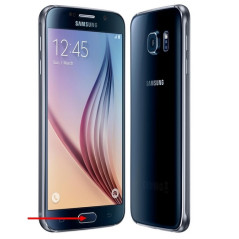 Samsung Galaxy S6 SM-G920F : Bouton et Nappe Home Noir