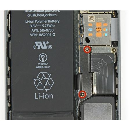 iPhone 5C / 5S / SE : Plaque métal fixation batterie