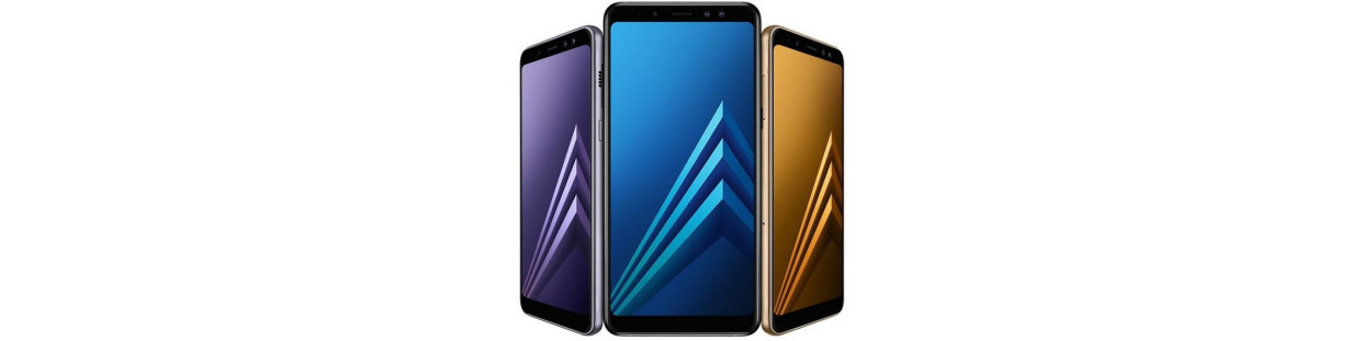 Vente de pièces vitre écran batterie Galaxy A8, A8+, A9 2018