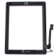vue arriere vitre noire tactile pour iPad 4 avec nappe et bouton home