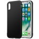 iPhone X : Coque silicone gel noire souple