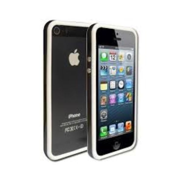 iPhone 5, 5S et SE : Bumper blanc coloré Noir