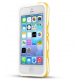 IPhone 5C : Bumper ITSKINS à double protection Blanc / Jaune AVANT
