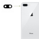iPhone 8 Plus : Lentille + bague métal noire de protection appareil photo arrière