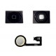  iPhone 4S : Lot Bouton home noir + Spacer adhésif + Nappe home - pièce détachée 