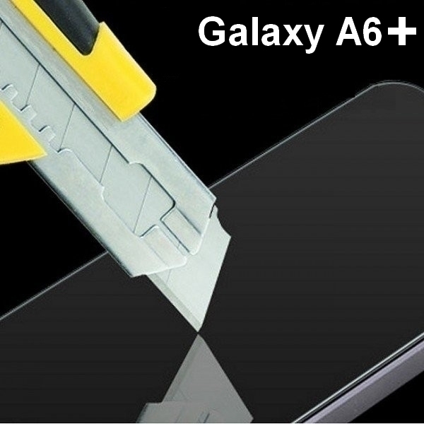 Protège-écran en verre trempé Galaxy A6+ pas cher, Pose sans bulle