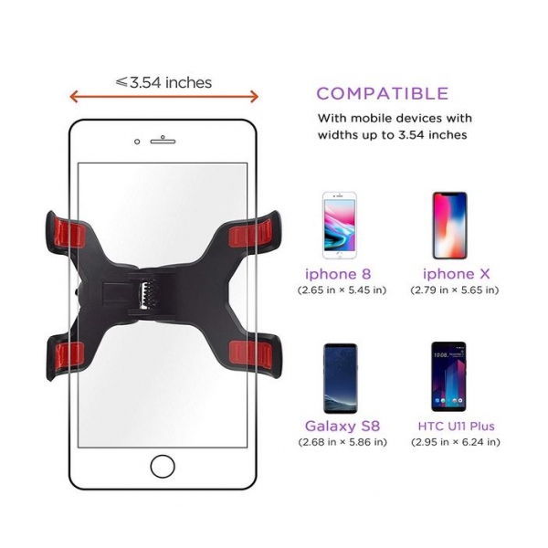 Support voiture pince universel iPhone, Huawei, Galaxy, Note, Xiaomi