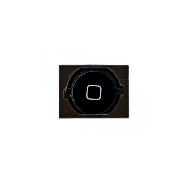 iPhone 4S : Bouton home noir avec joint adhésif spacer - pièce détachée 