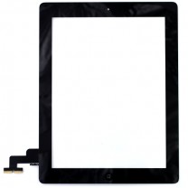  iPad 2 : Complet : Vitre tactile noire avec bouton home 