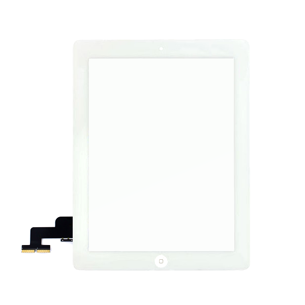 iPad 2 : complet : Vitre tactile blanche avec bouton home, adhésifs 