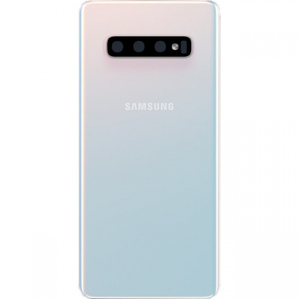 Capot arrière Galaxy S10+ blanc prisme, pièce détachée GH82-18406F 