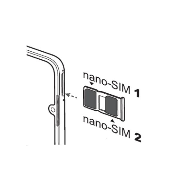 Tiroir Carte Nano SIM Huawei Honor 7 + Tiroir Carte Nano SIM / Micro S