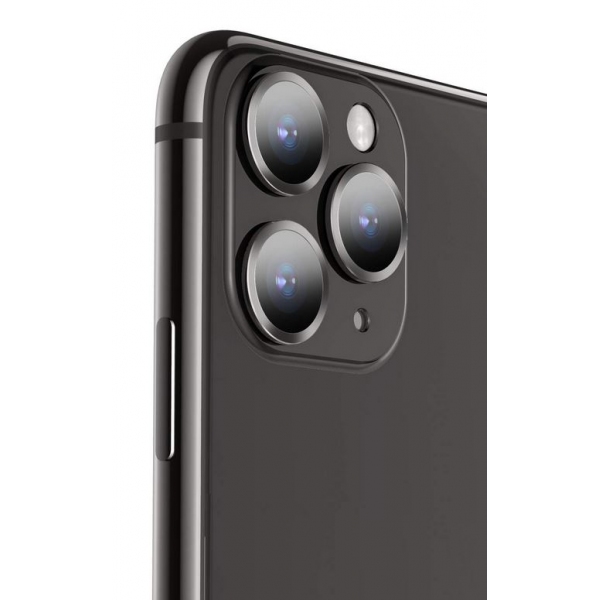 Vitre arrière pour iPhone 11 Pro Max gris clair (large hole)