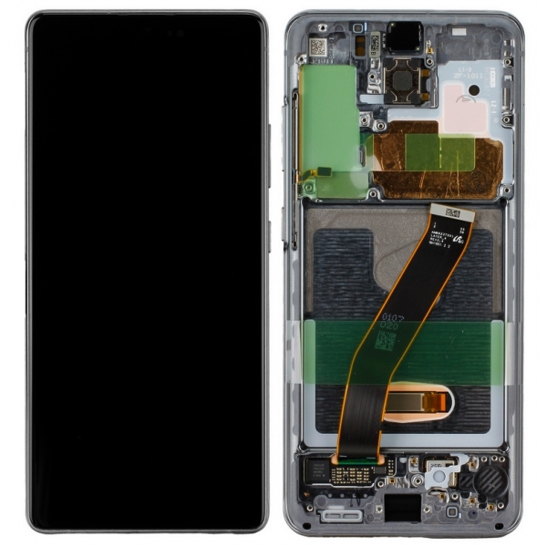 Ecran Samsung Galaxy S20 4G/5G (G980/G981) Gris + Châssis (Service